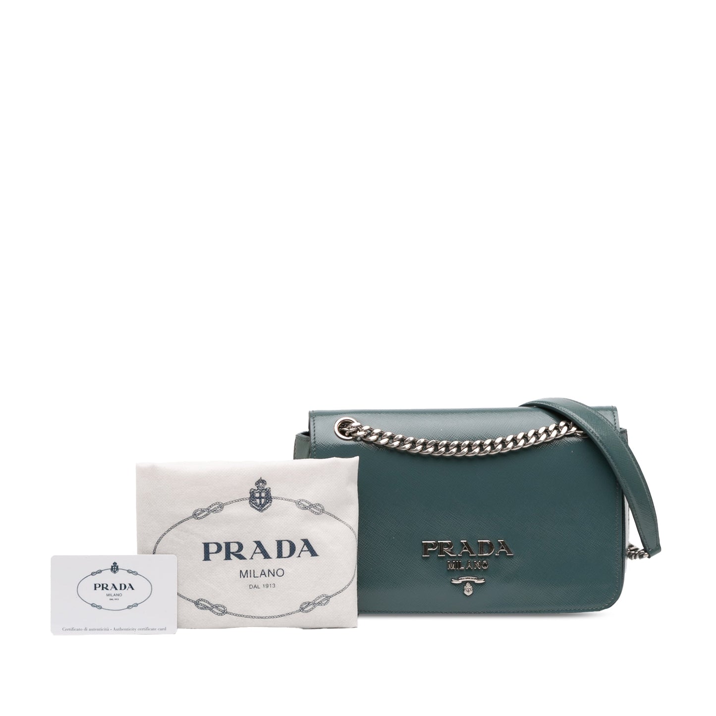 Prada Saffiano Vernice Pattina Flap