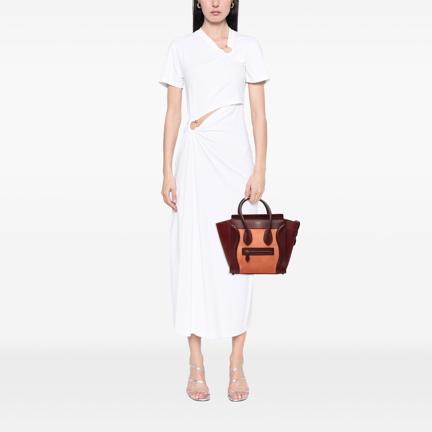 Celine Micro Bicolor Calfskin Luggage Tote