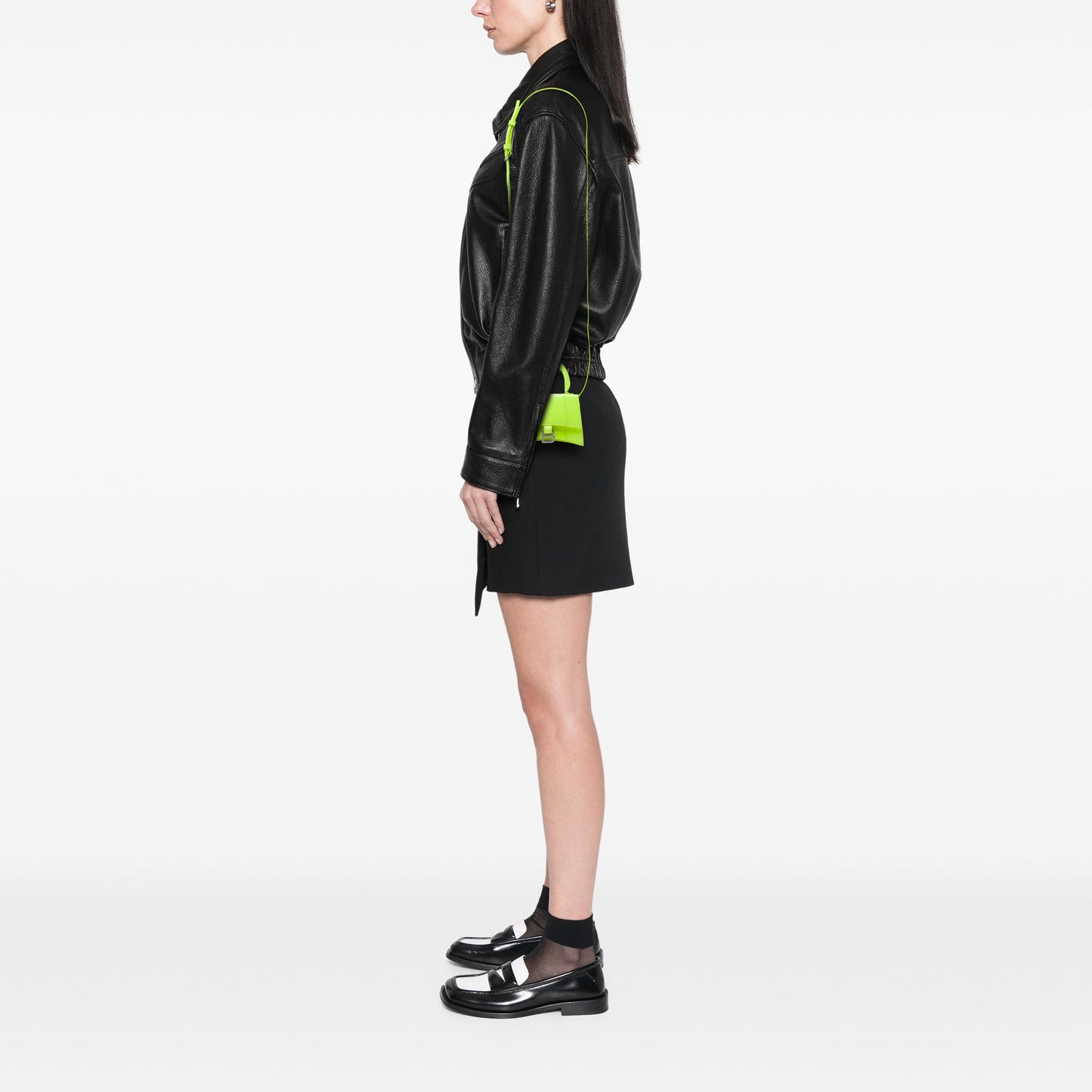 Balenciaga Mini Croc Embossed Calfskin Hourglass Top Handle Bag