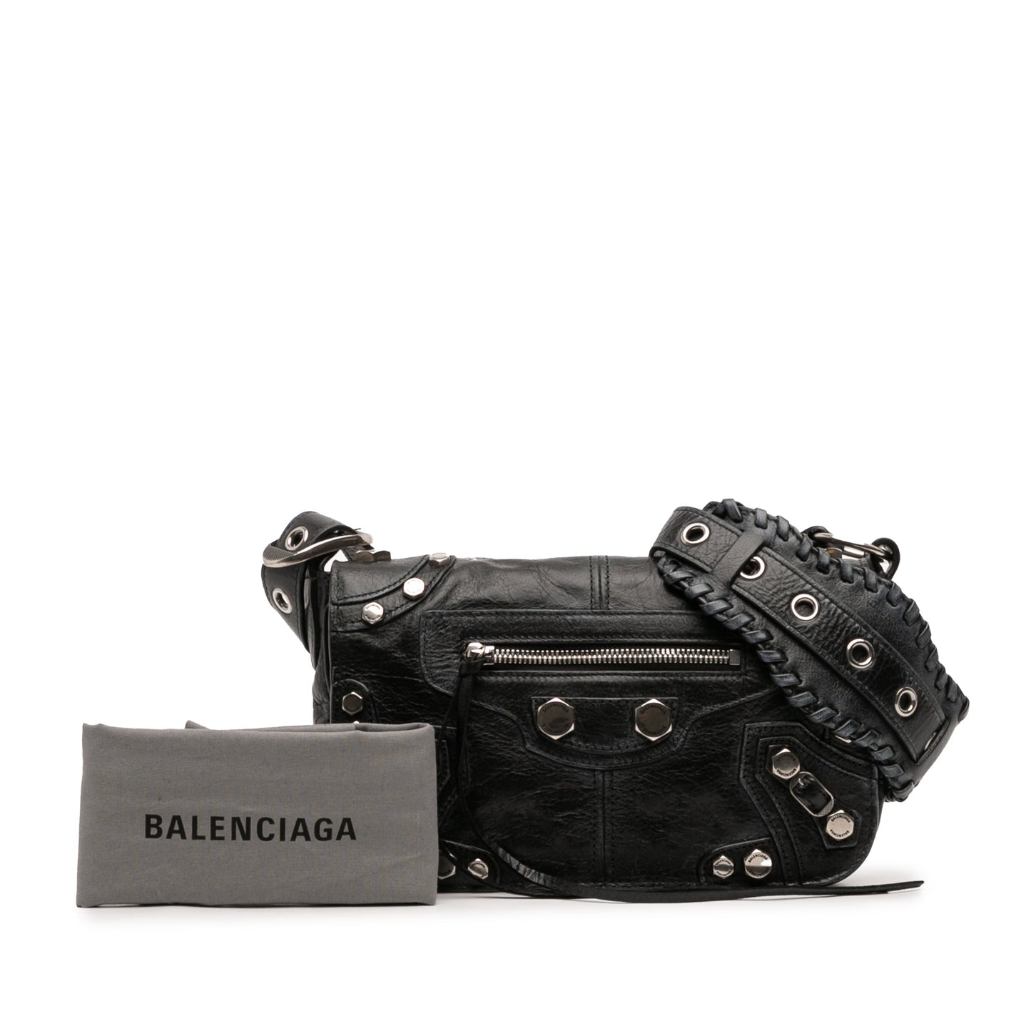 Balenciaga XS Lambskin Motocross Le Cagole Flap Crossbody
