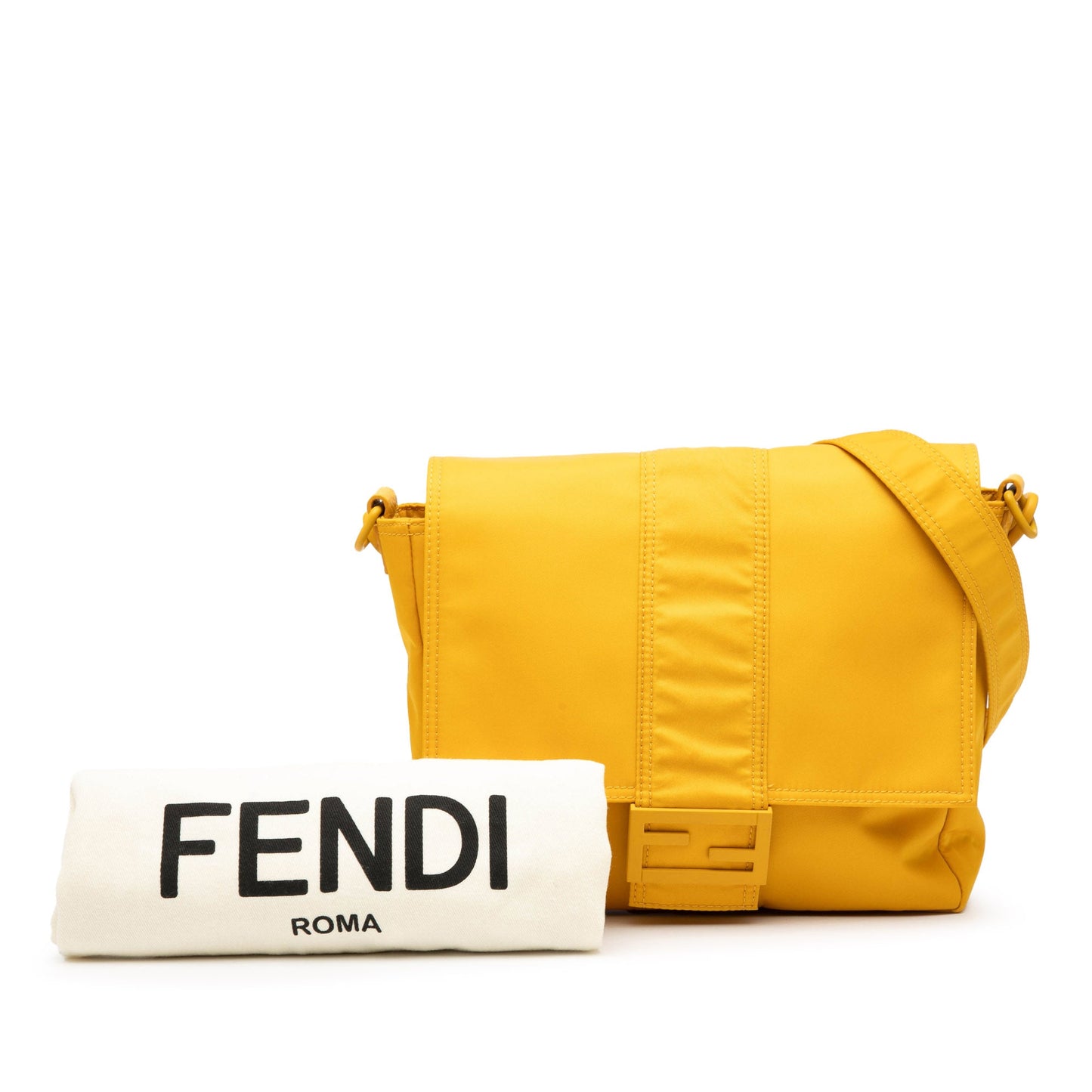 Fendi Medium Econyl Nylon Baguette Crossbody