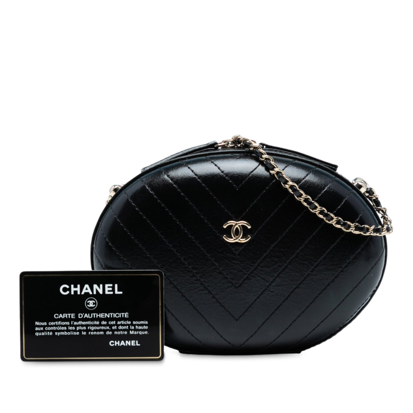 Chanel Chevron Stitched Calfskin La Pausa Evening Bag