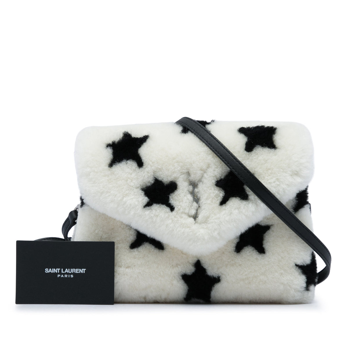 Saint Laurent Star Printed Shearling Loulou Crossbody