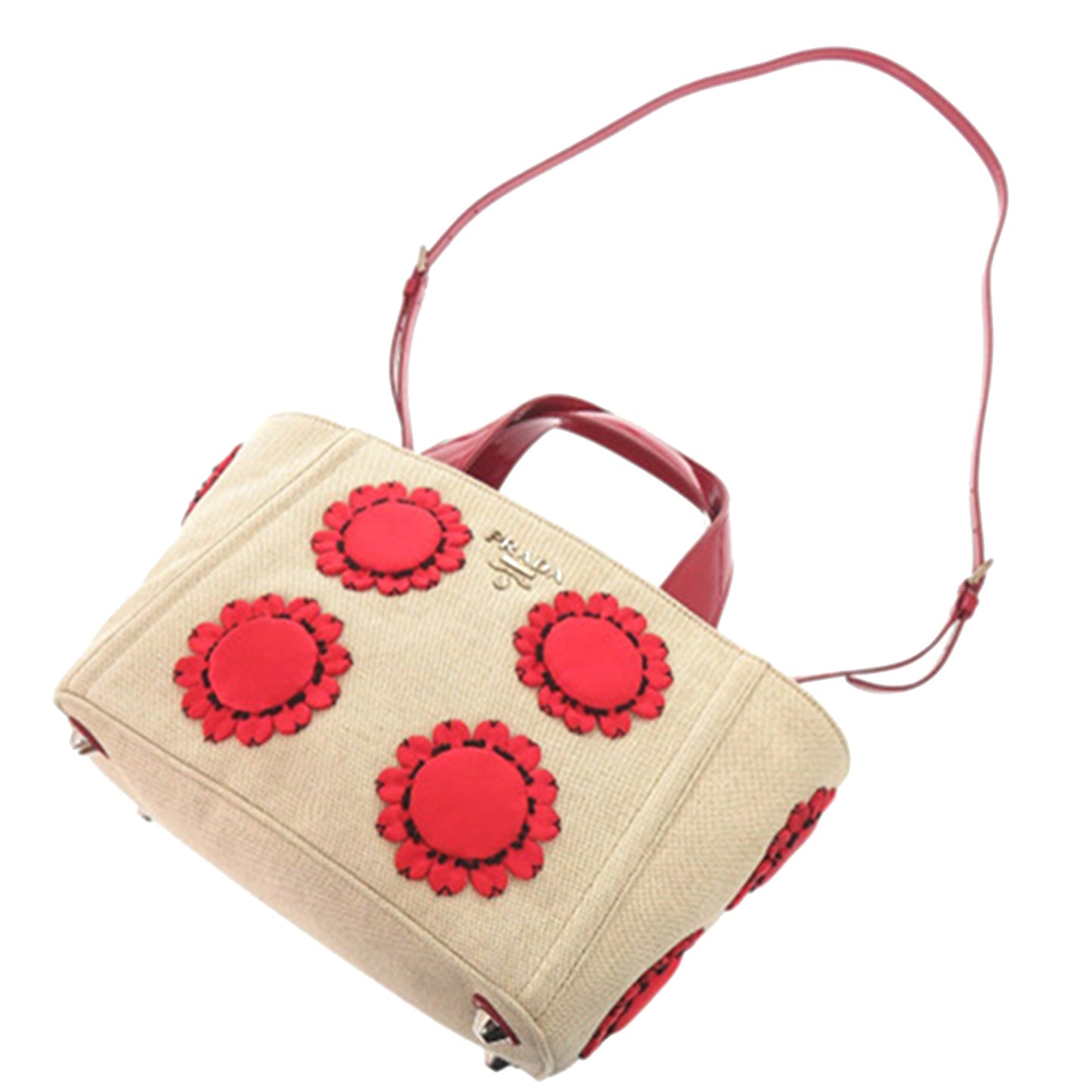 Canvas Mistolino Floral Basket Satchel