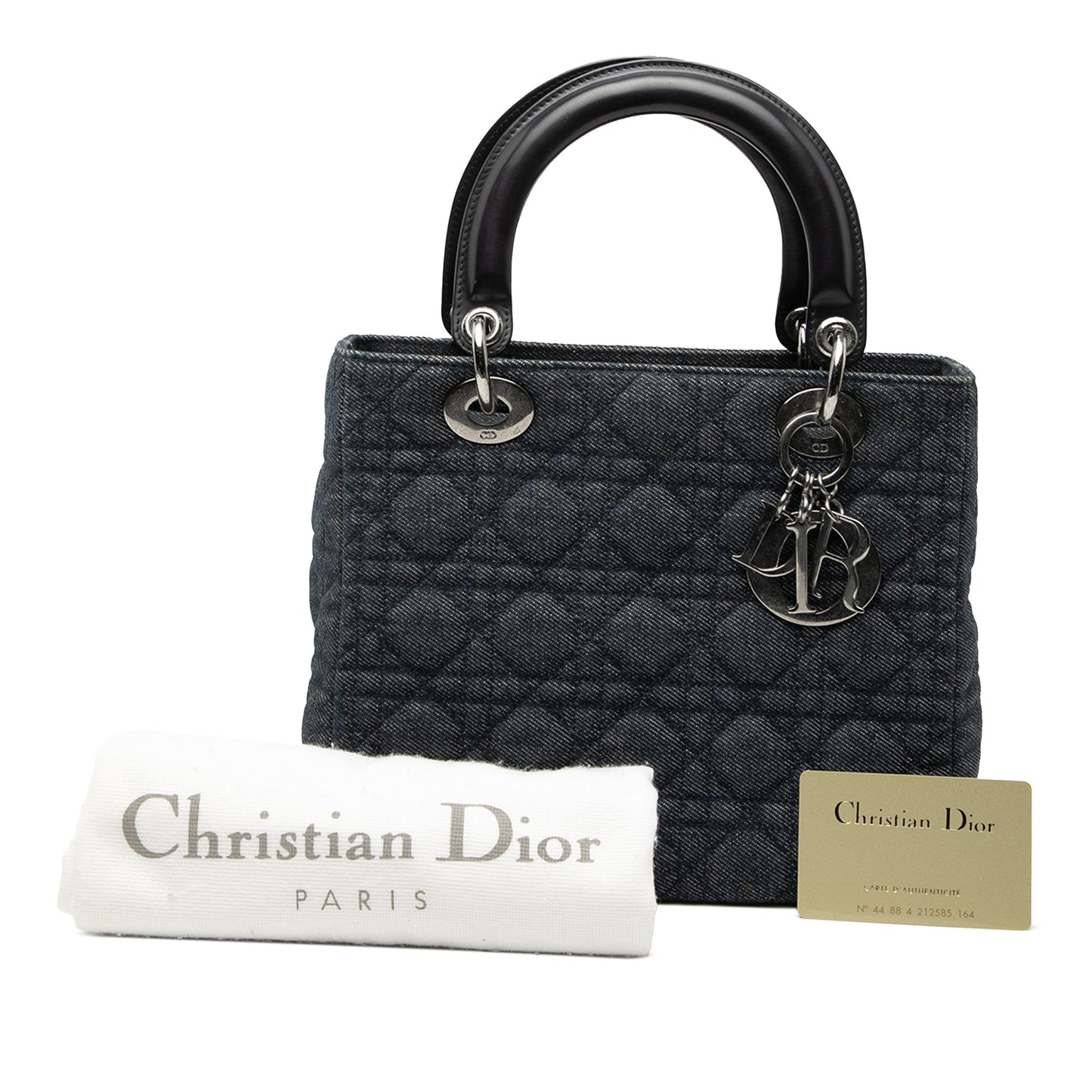 Medium Denim Cannage Lady Dior
