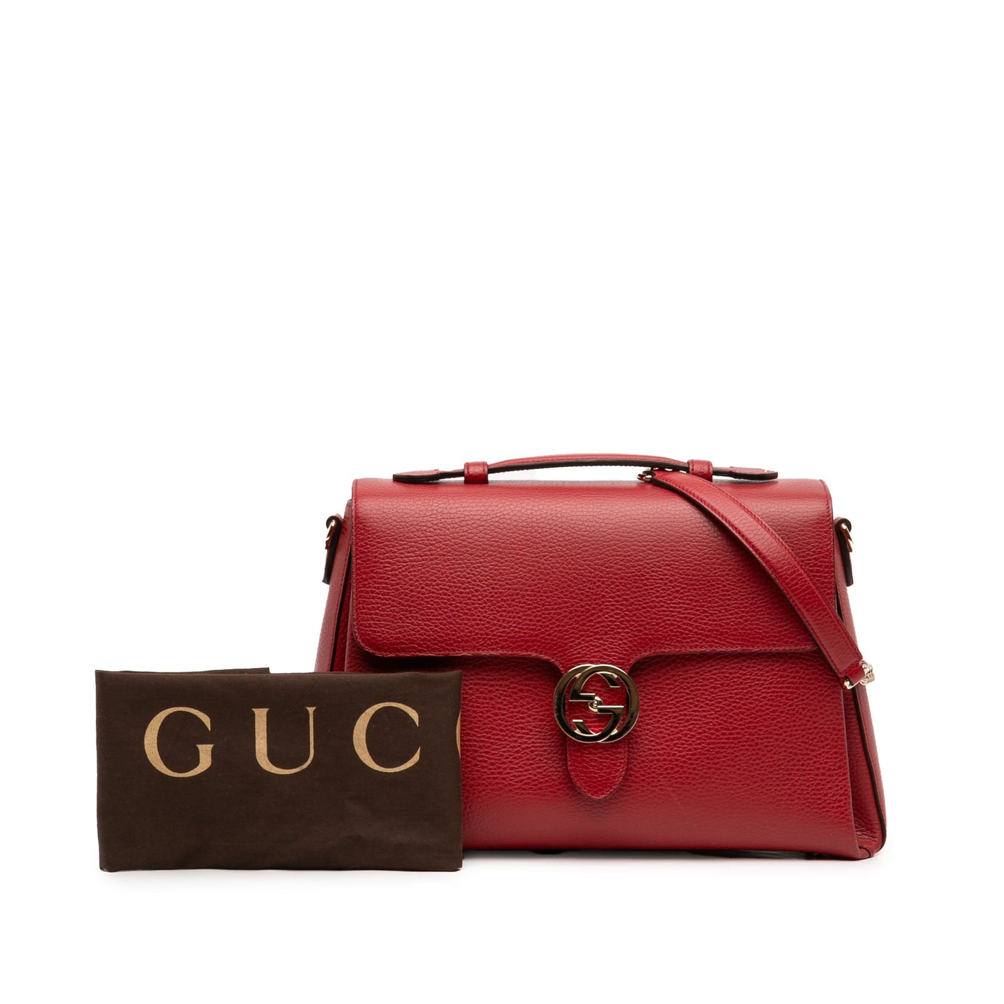 Gucci Medium Dollar Calf Interlocking G Satchel