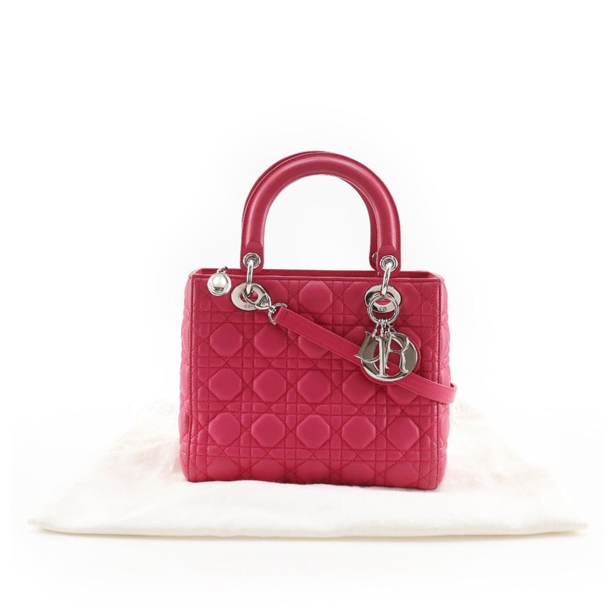 Dior Medium Lambskin Cannage Lady Dior