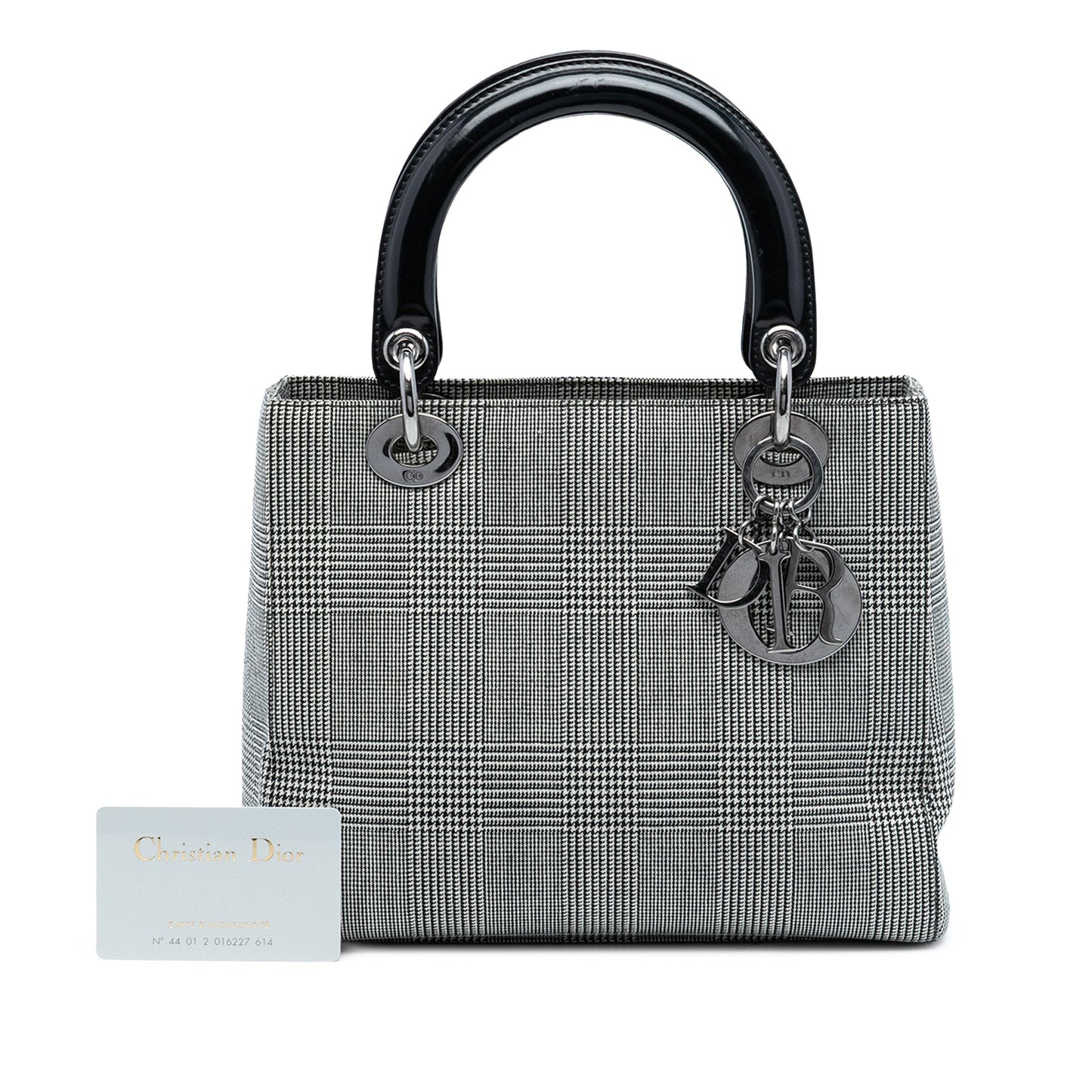 Dior Medium Canvas Houndstooth Lady Dior