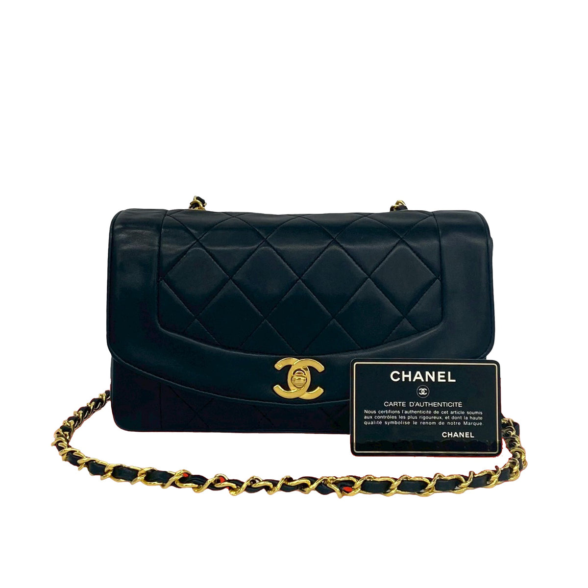 Chanel Small Quilted Lambskin Diana Single Flap