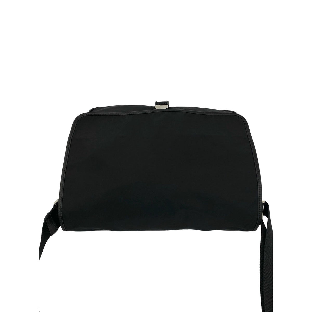 Prada Tessuto Buckle Messenger Bag — Black