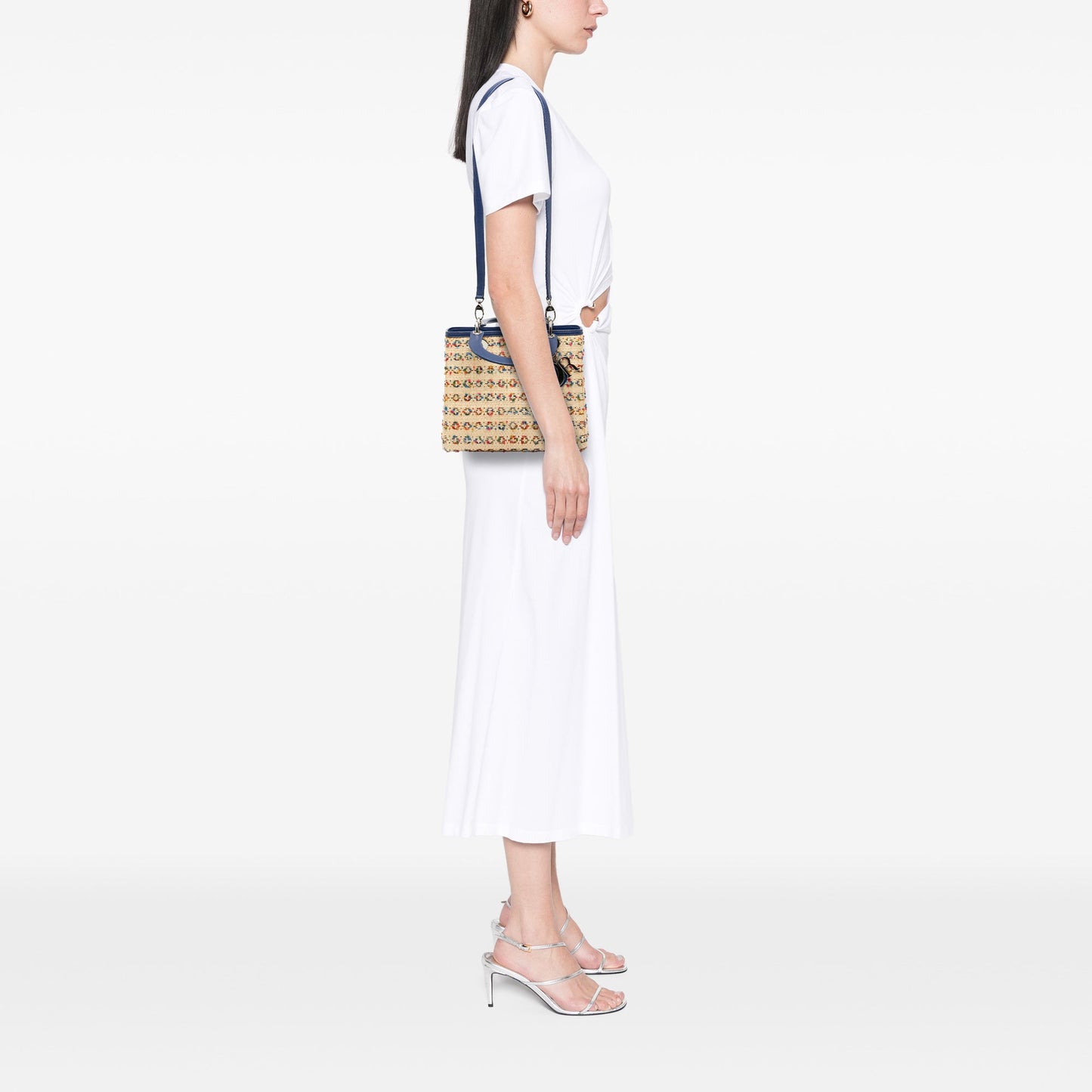 Medium Woven Raffia Lady Dior