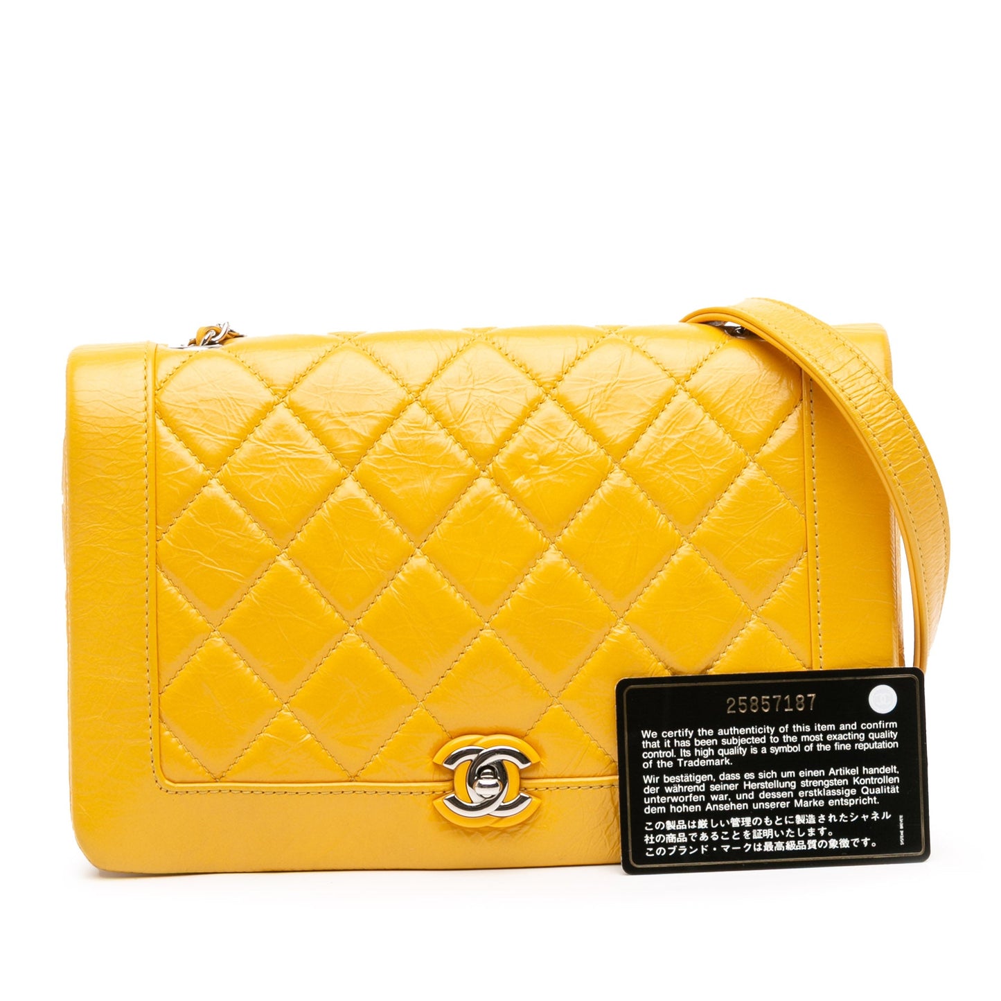 Chanel Crumpled Calfskin Bi Quilted Vintage Full Flap