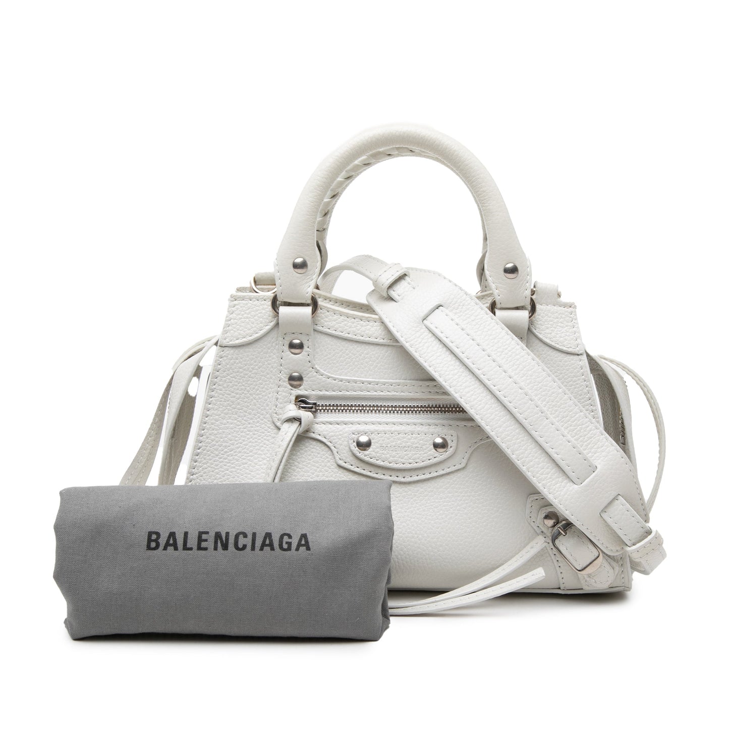 Balenciaga Mini Calfskin Motocross Neo Classic City Satchel