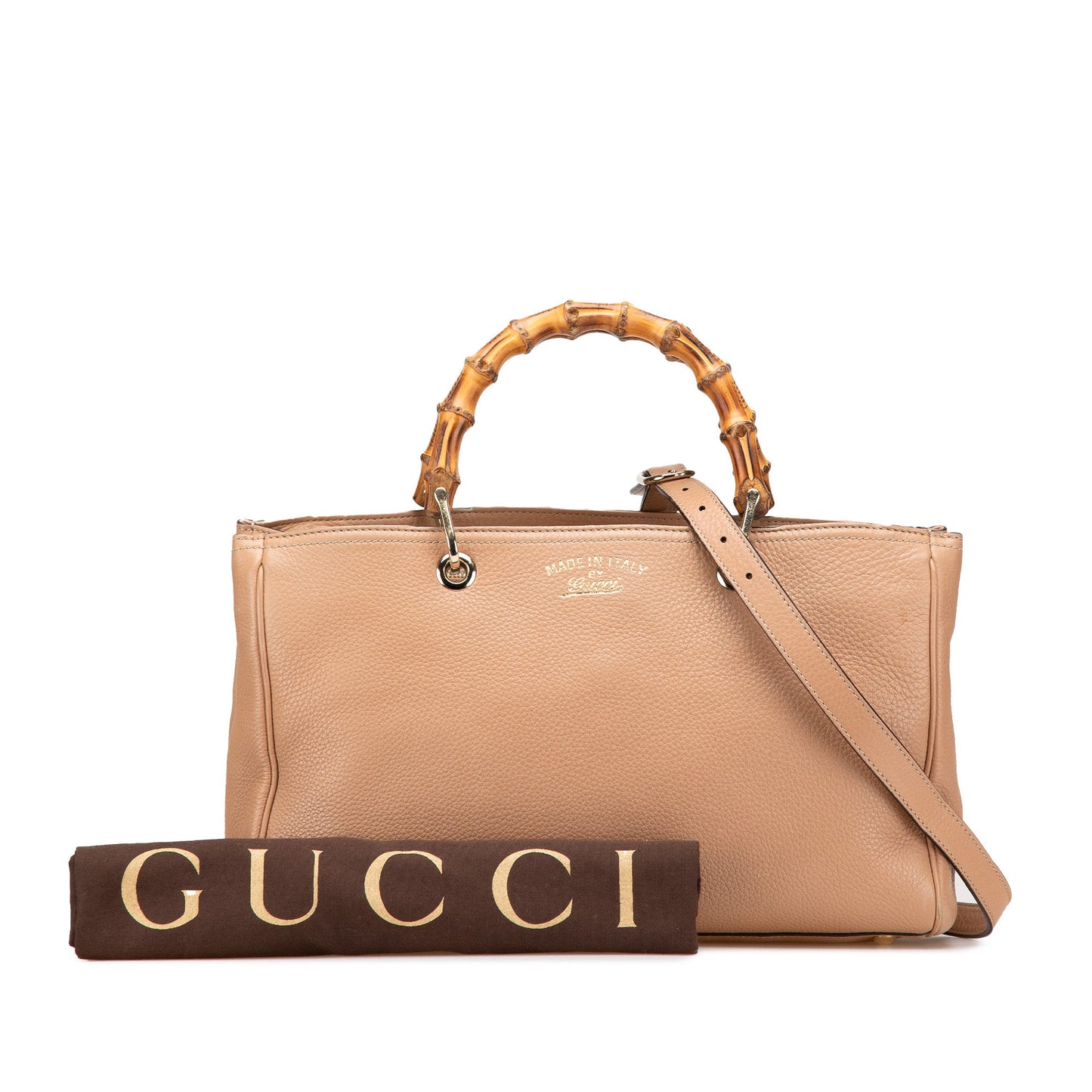 Gucci Medium Calfskin Bamboo Shopper Satchel