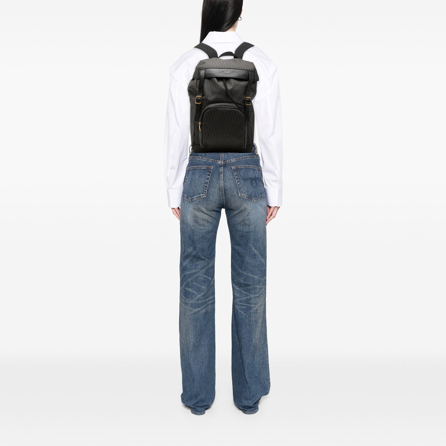 Saint Laurent Canvas Monogram Utilitarian Hunting Backpack