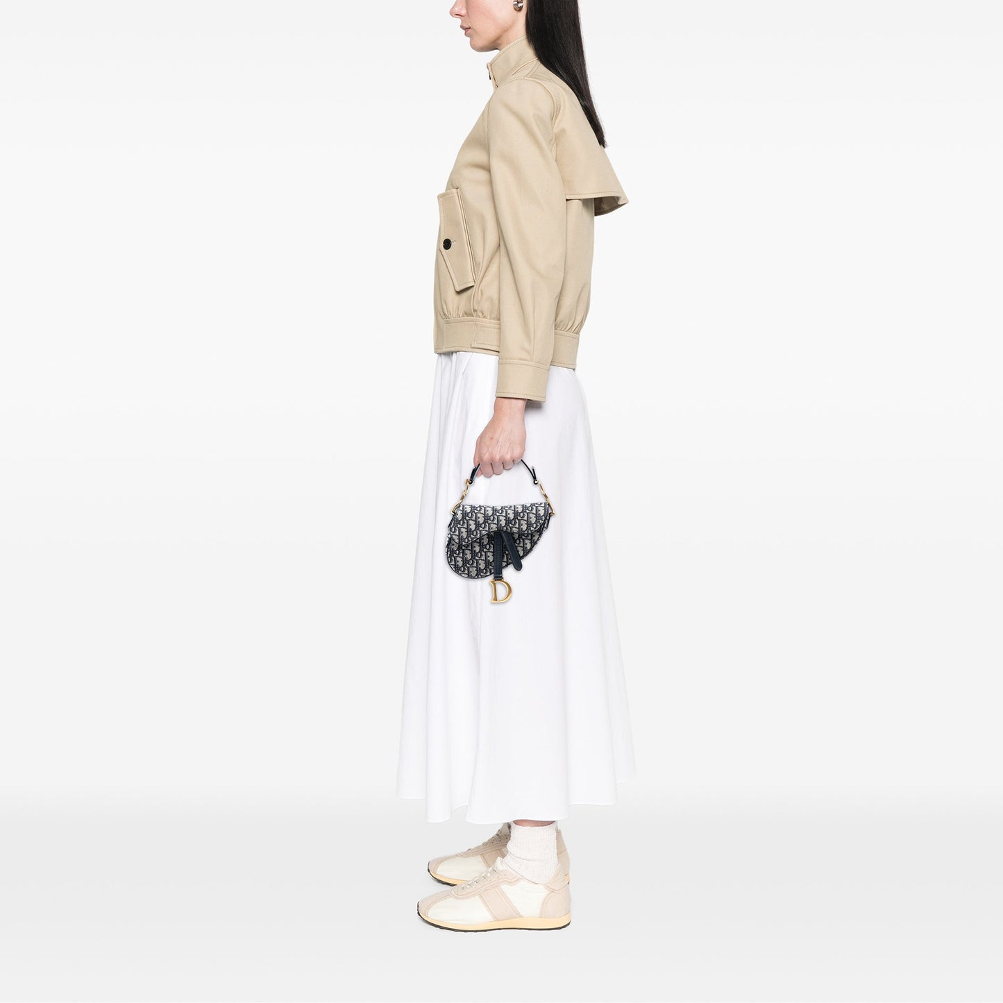 Dior Mini Oblique Canvas Saddle Bag