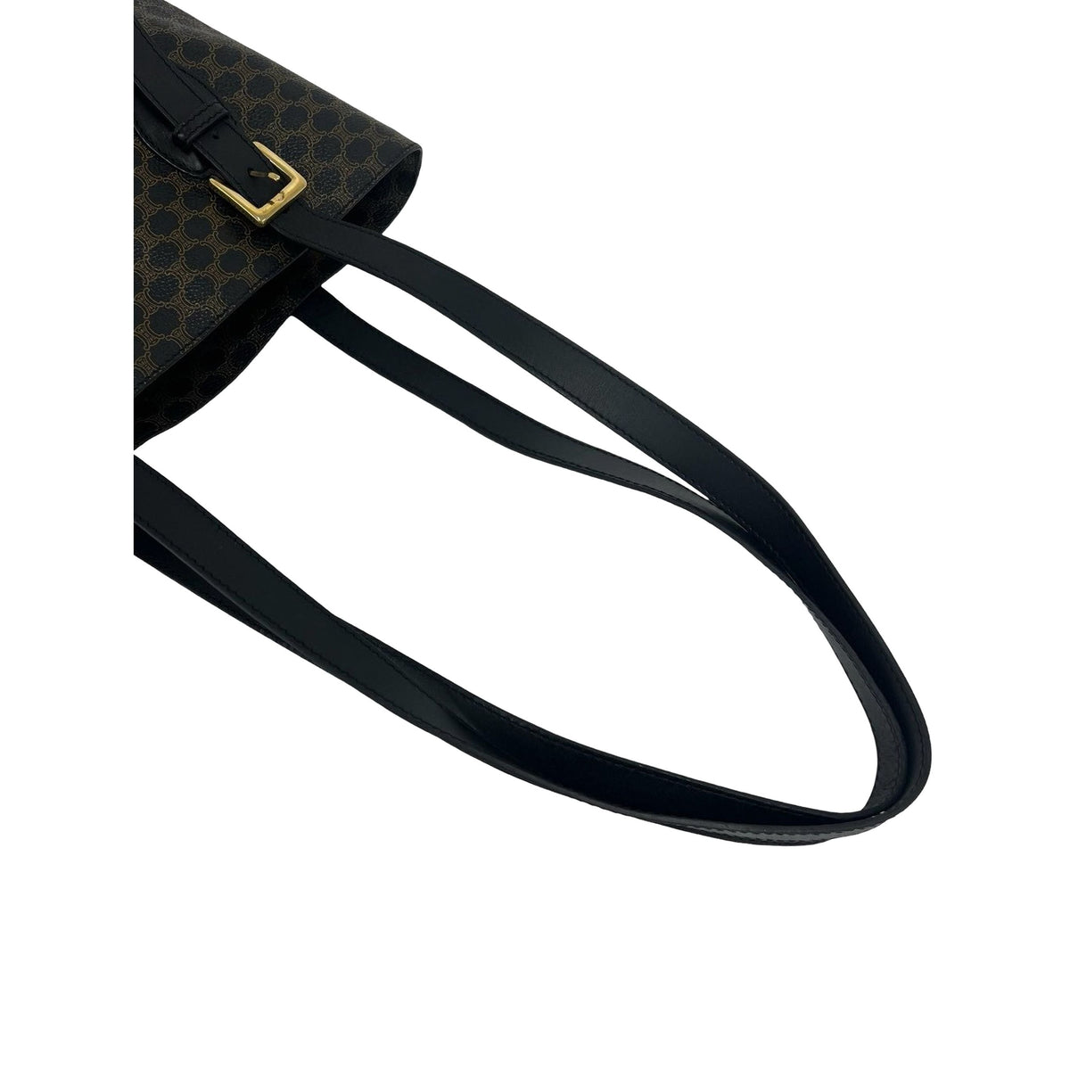 Celine Macadam Coated Canvas Tote — Black