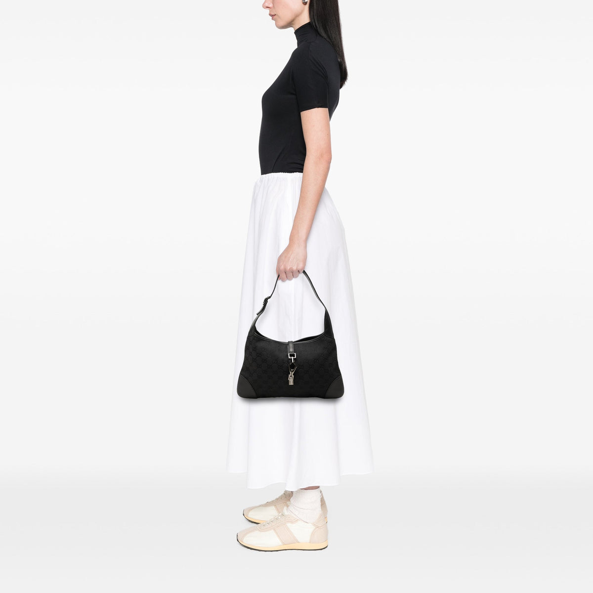 Gucci GG Canvas Jackie Hobo — Black