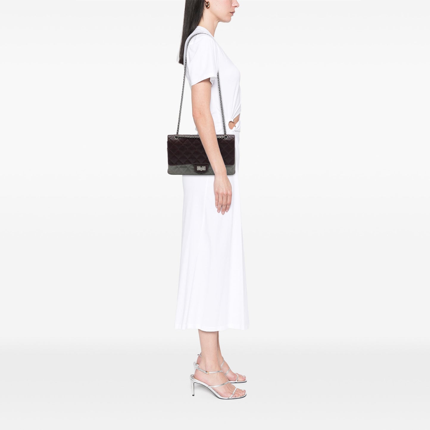 Chanel Bicolor Caviar and Iridescent Calfskin Reissue 2.55 Double Flap 226