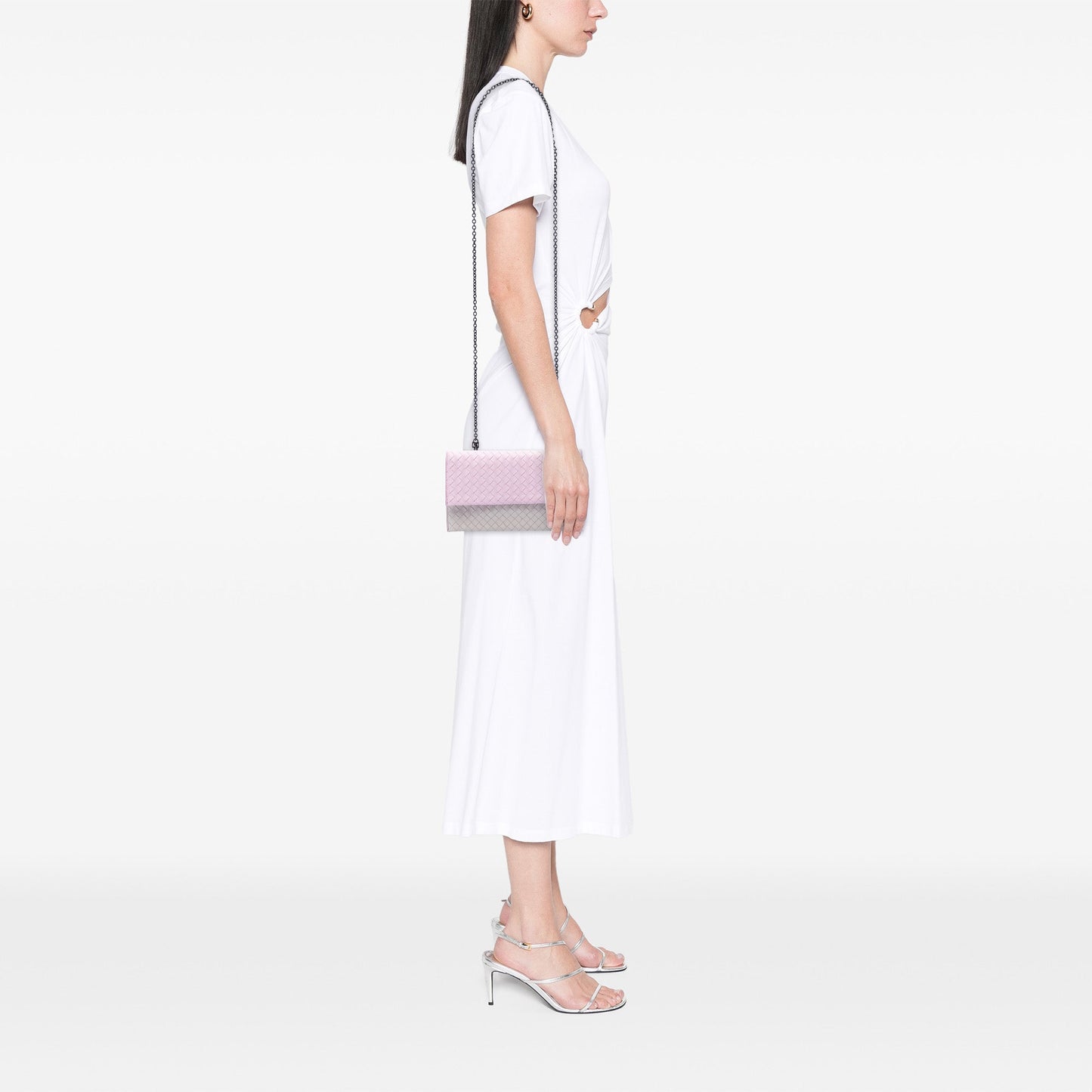 Bottega Veneta Bicolor Nappa Intrecciato Wallet On Chain