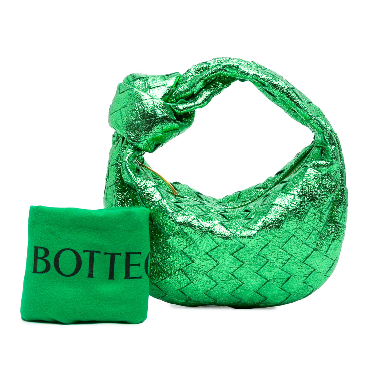 Bottega Veneta Mini Metallic Nappa Intrecciato Jodie