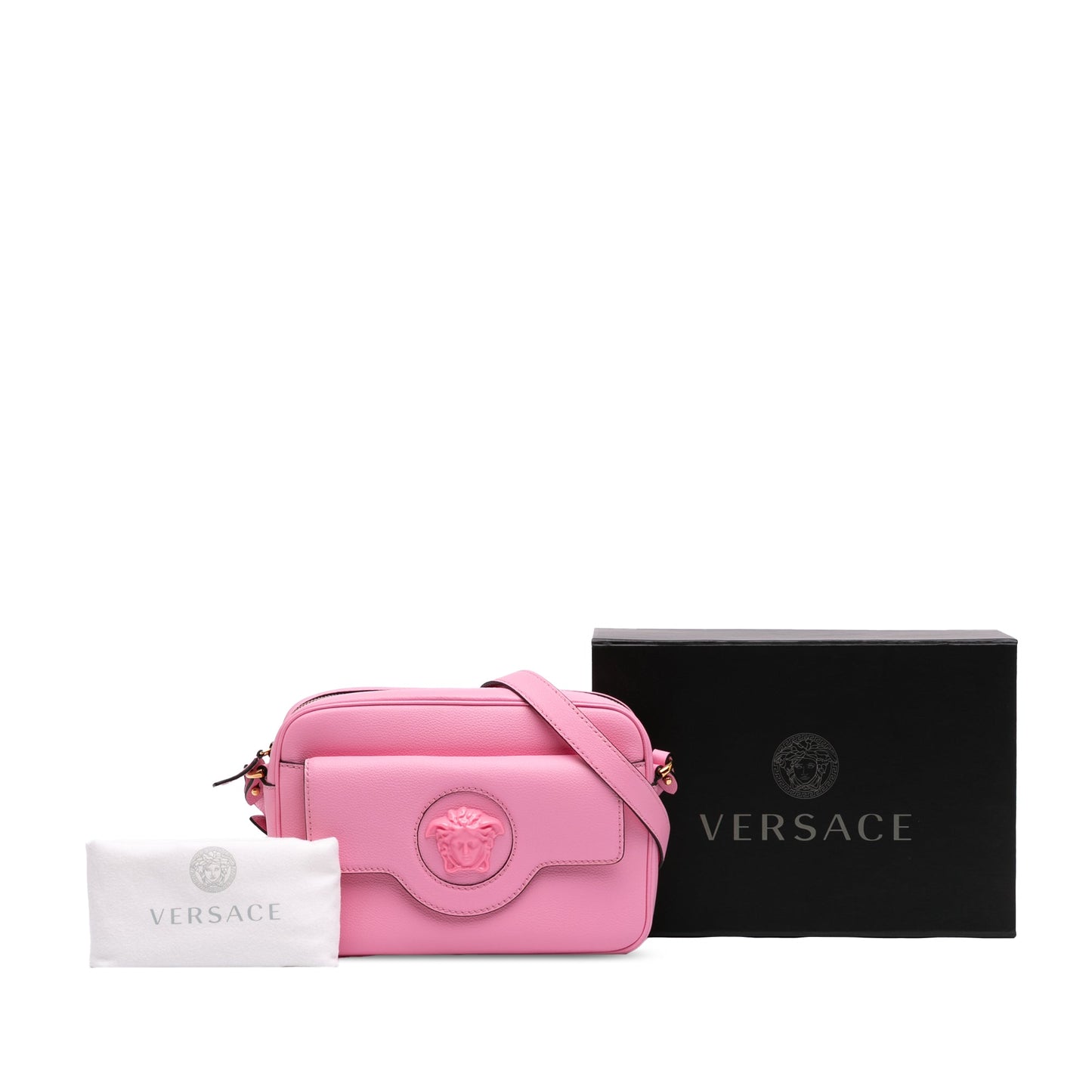 Versace Grained Calfskin La Medusa Crossbody
