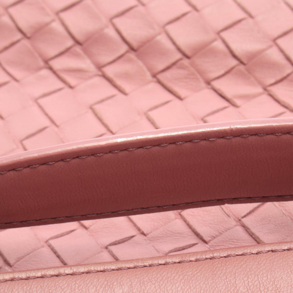Bottega Veneta Small Nappa Intrecciato Olimpia Shoulder Bag — Pink