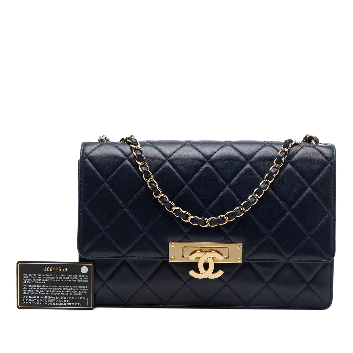 Chanel Quilted Lambskin Golden Class Flap