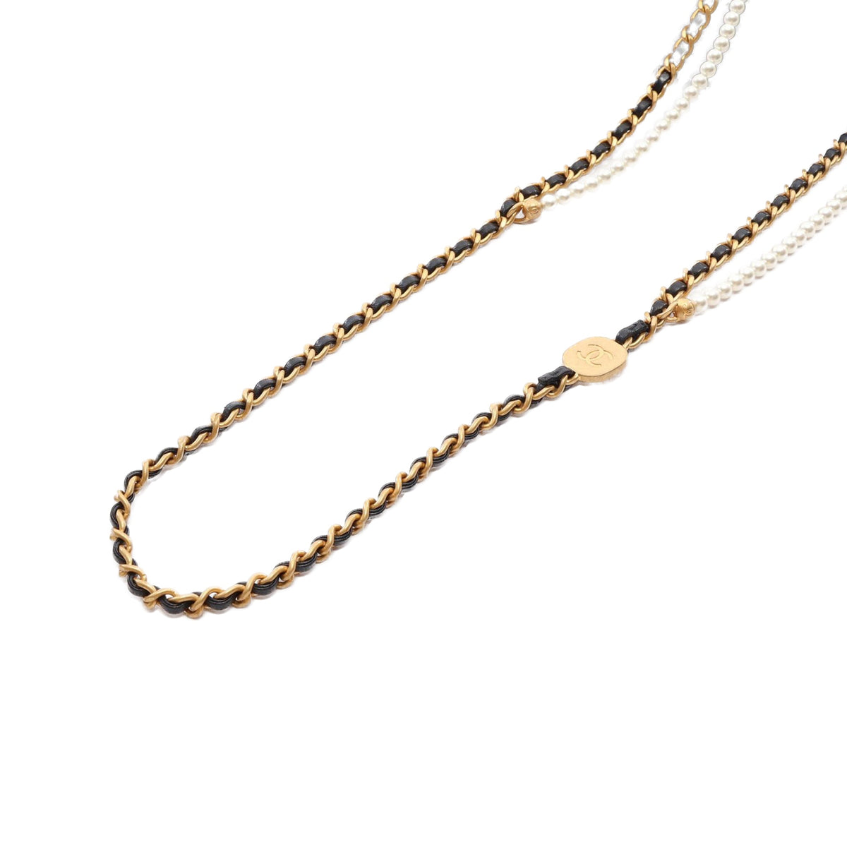 Chanel Quilted Lambskin Pearl Medallion Flap — Black