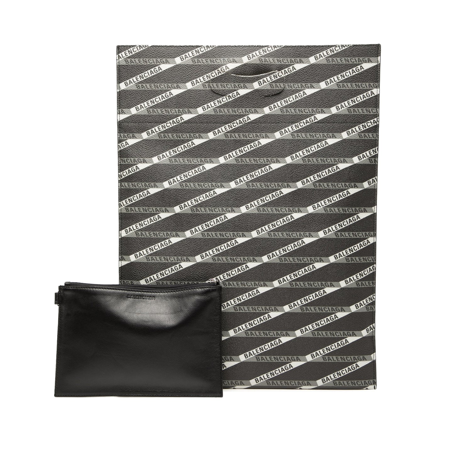 Balenciaga Calfskin Losange Monogram Plastic Tote
