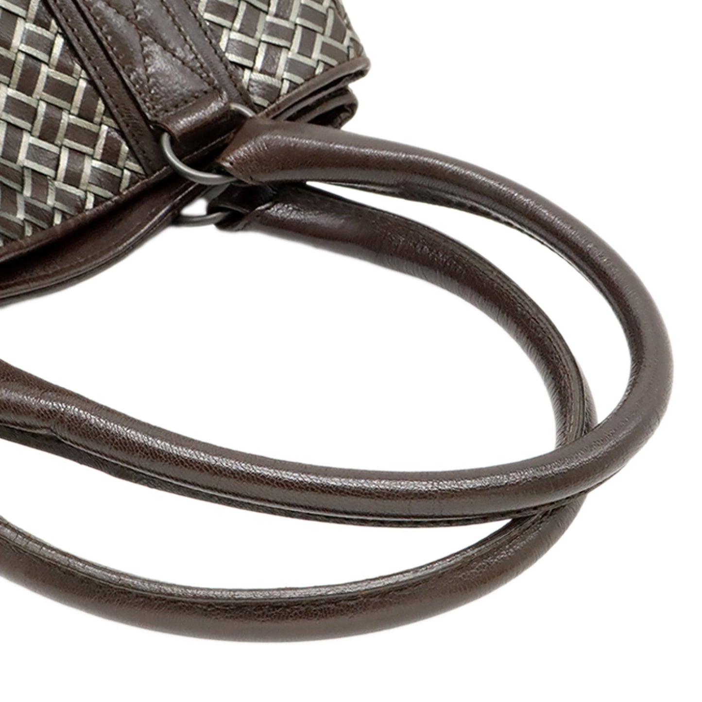 Bottega Veneta Metallic Nappa Intrecciato Handbag