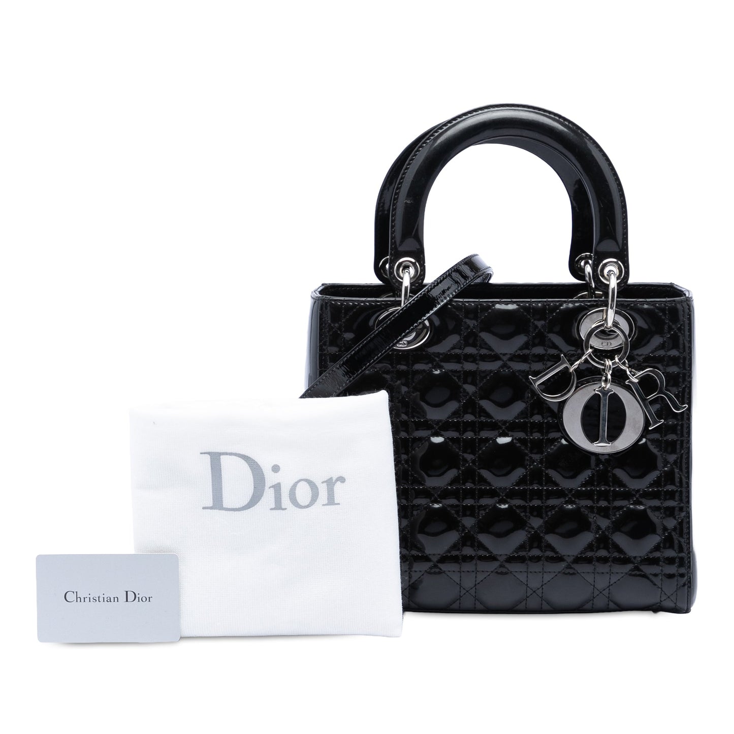 Dior Medium Patent Cannage Lady Dior