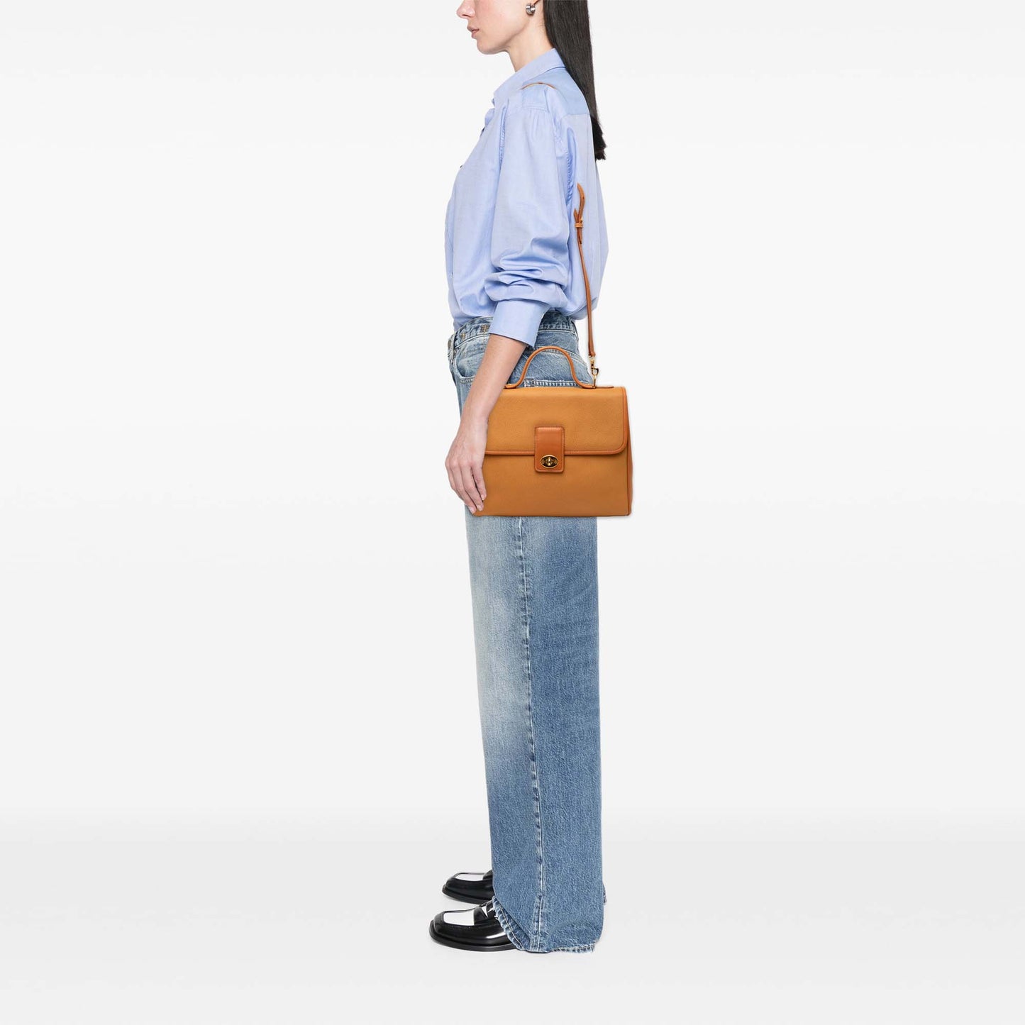 Gucci Calfskin Turnlock Top Handle Bag