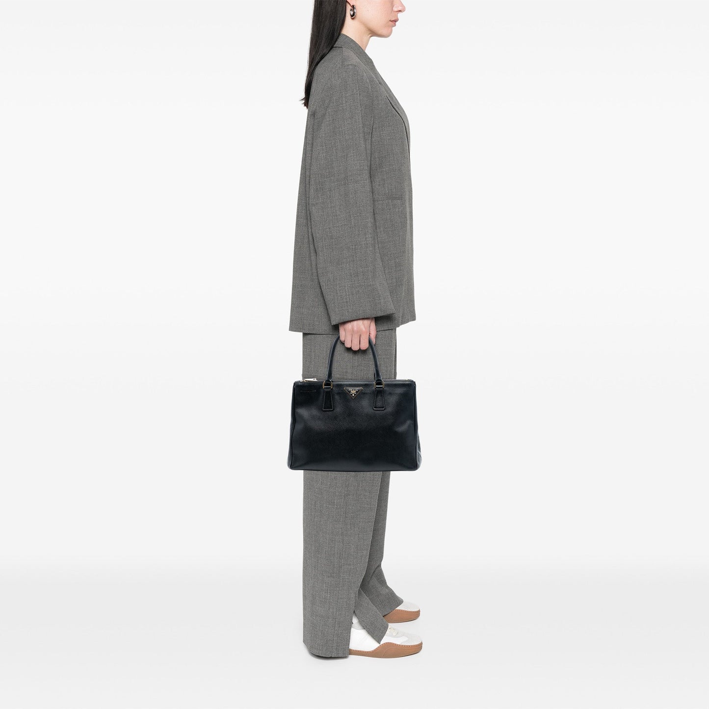 Prada Medium Saffiano Lux Galleria Double Zip Satchel