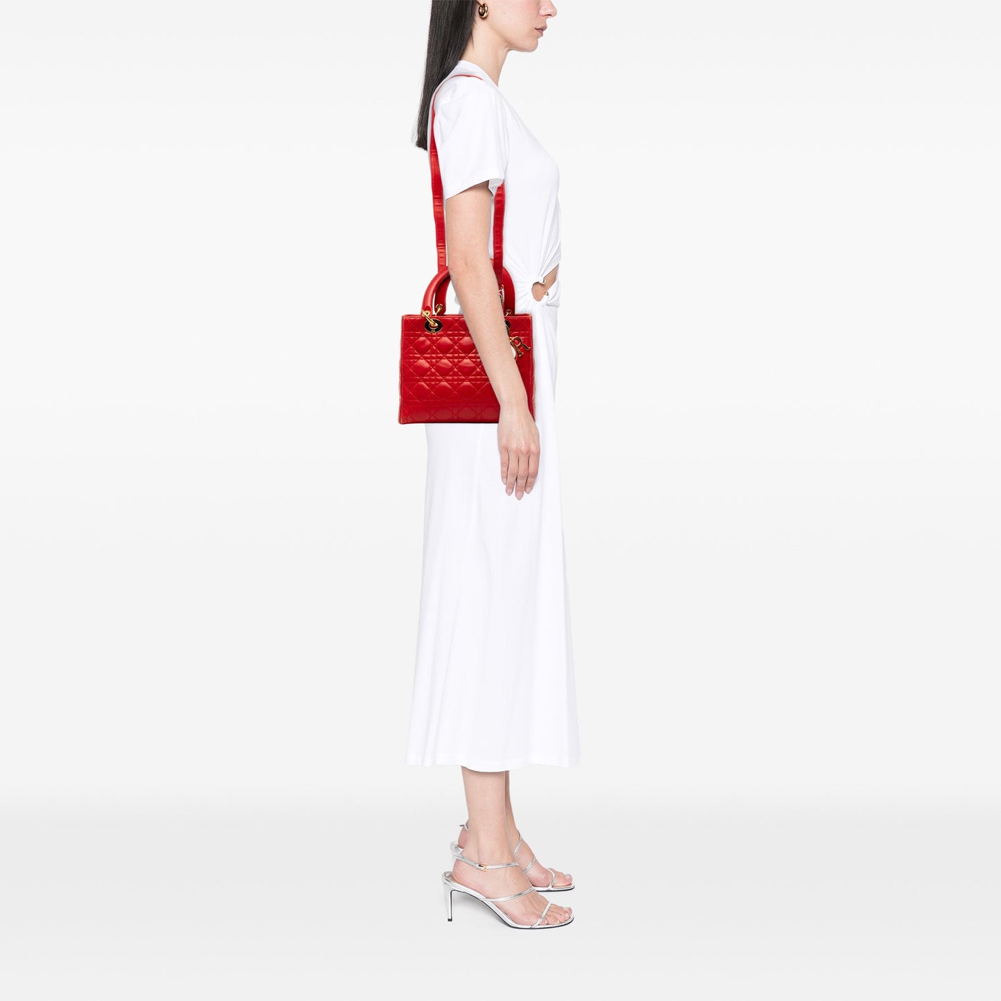 Dior Medium Lambskin Cannage Lady Dior