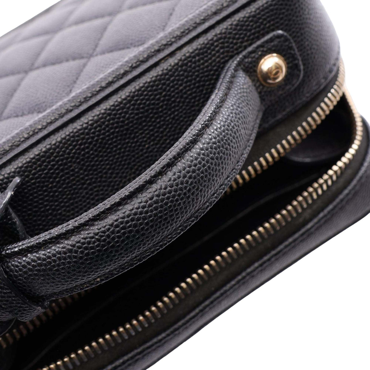 Chanel Small Caviar CC Filigree Vanity Case