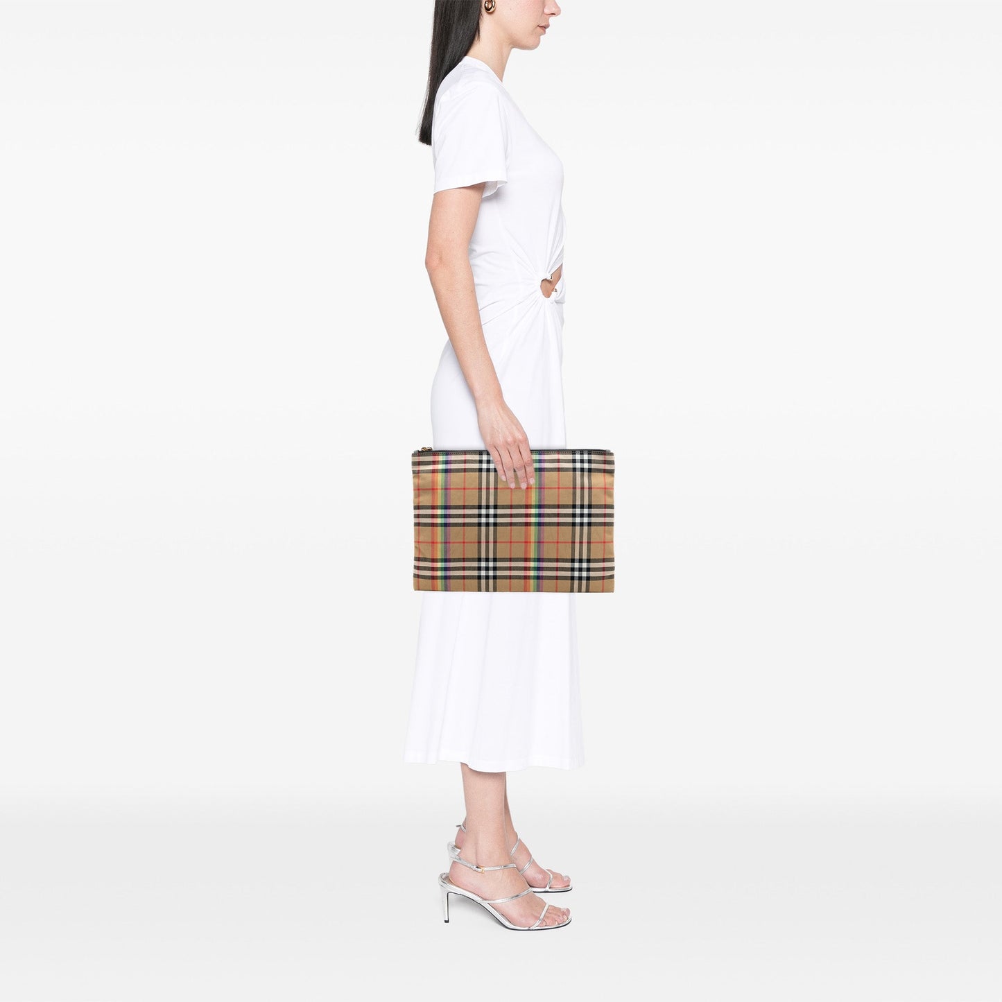 Burberry House Check Canvas Rainbow Clutch