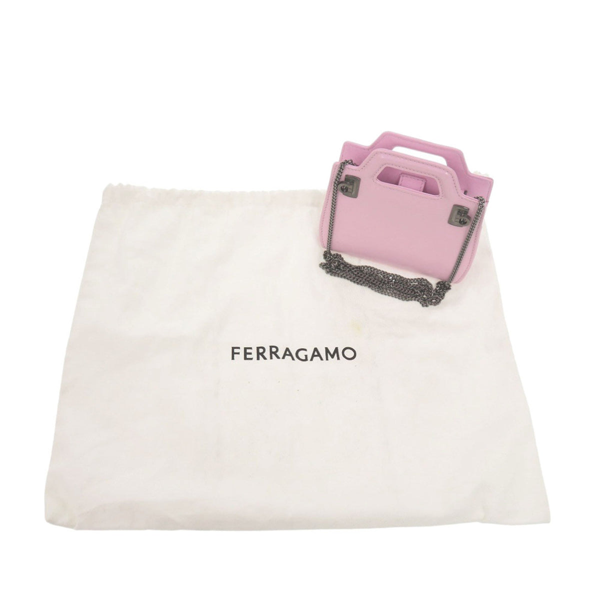 Ferragamo Mini Brushed Calfskin Wanda Top Handle Bag