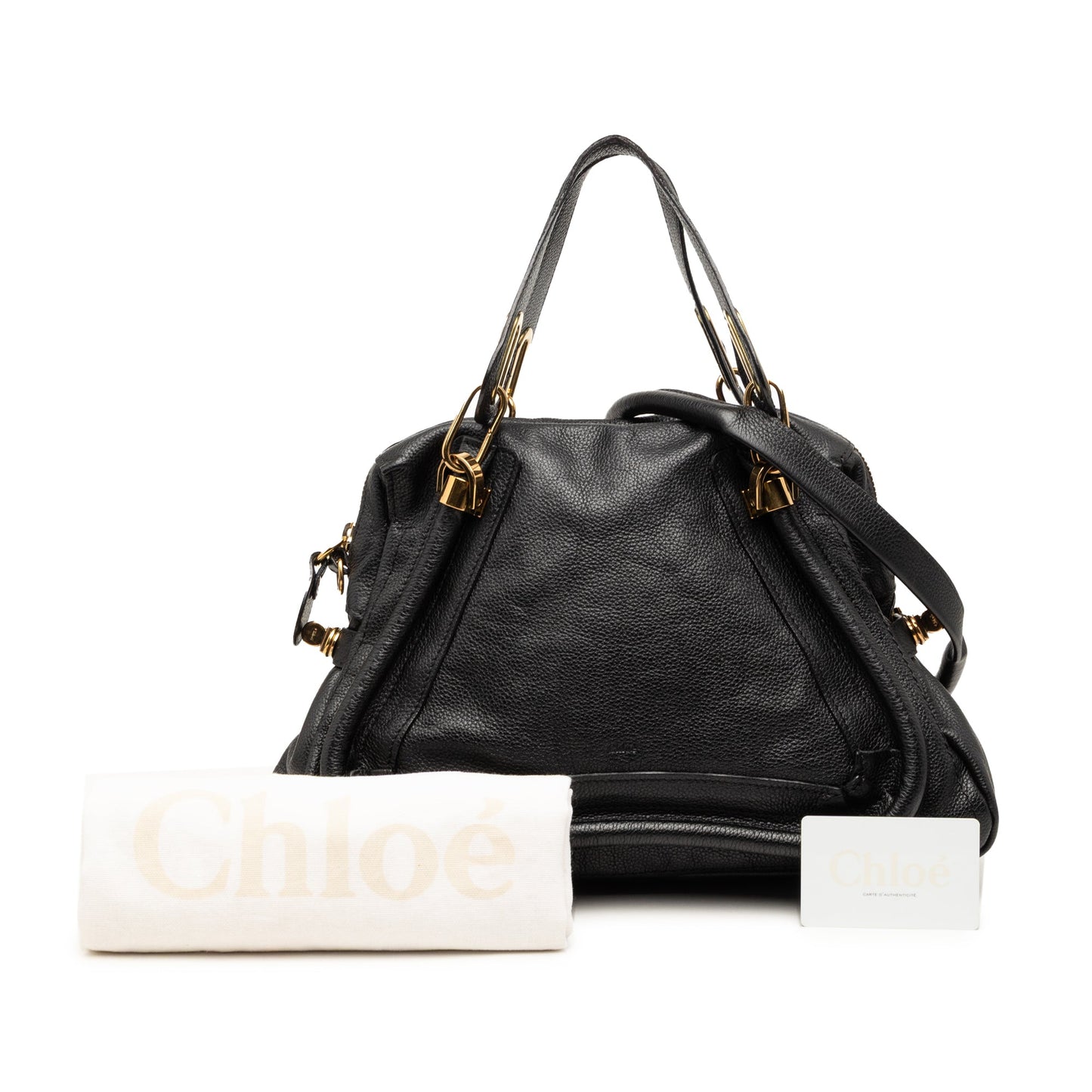 Chloé Medium Pebbled Leather Paraty Satchel