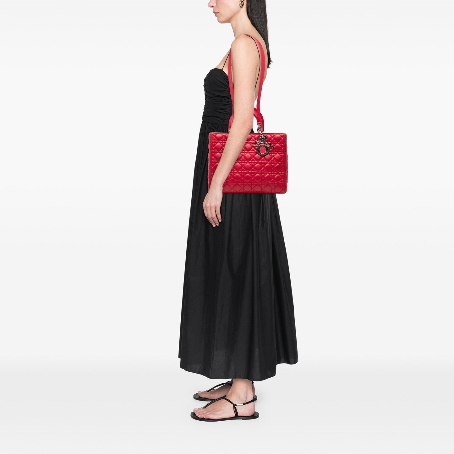 Dior Large Lambskin Cannage Lady Dior