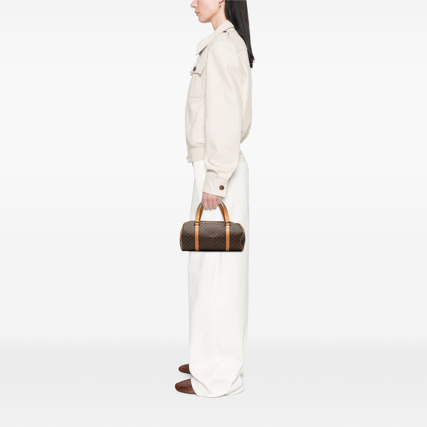 Celine Macadam Coated Canvas Handbag
