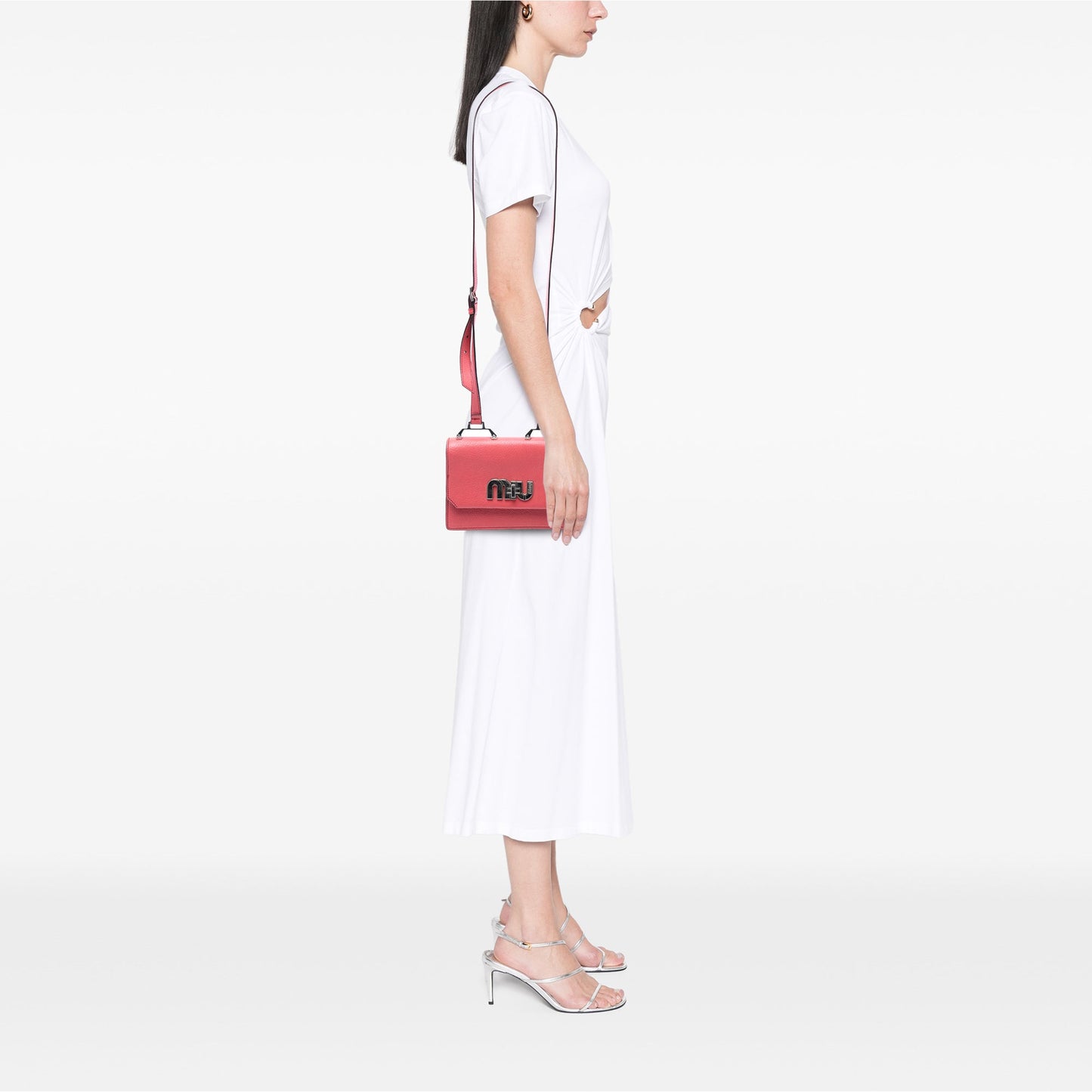 Miu Miu Goatskin Madras Miu Logo Crossbody