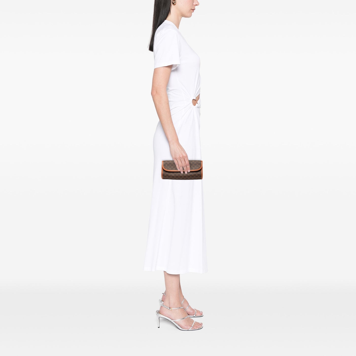 Celine Macadam Coated Canvas Clutch