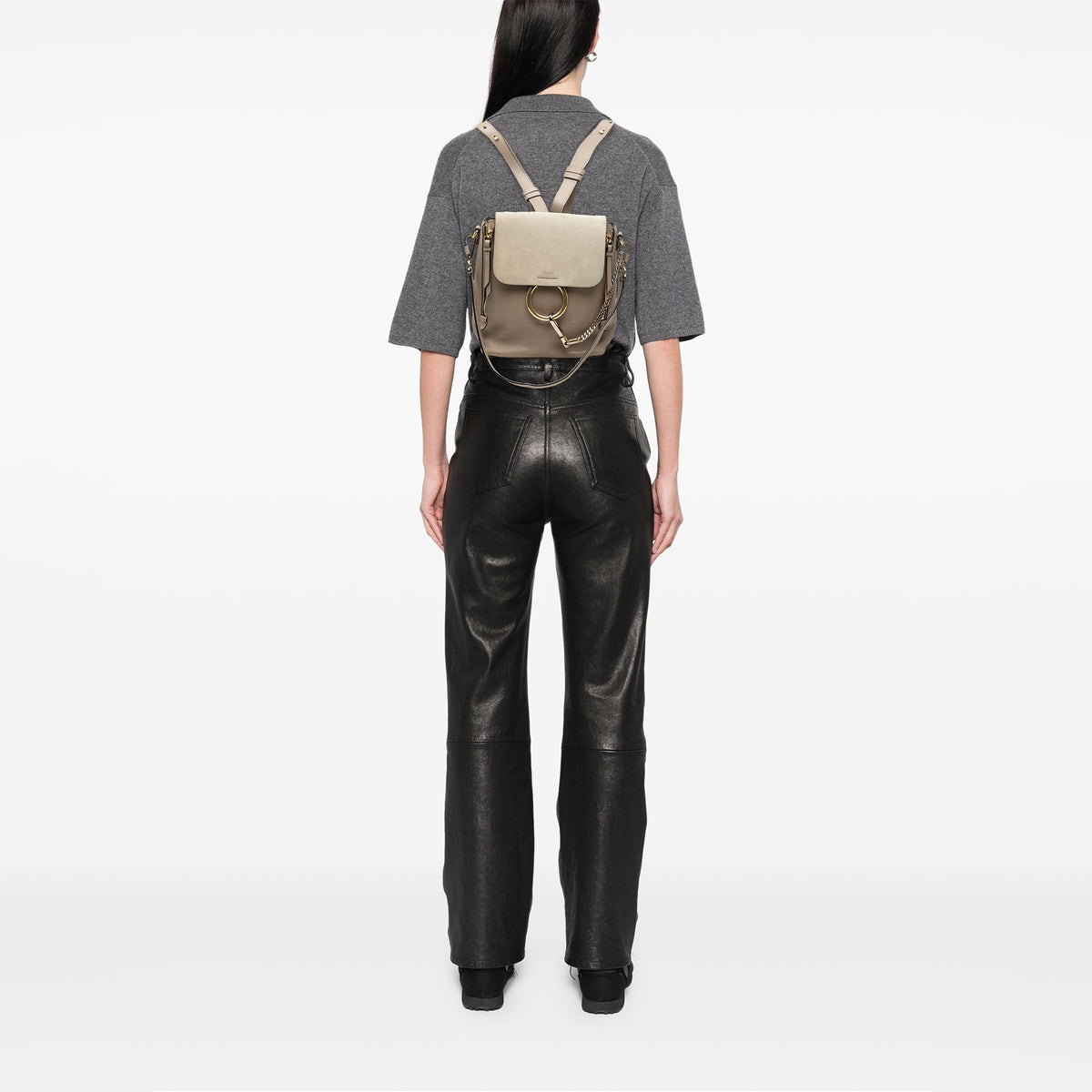 Chloé Small Calfskin and Suede Faye Backpack