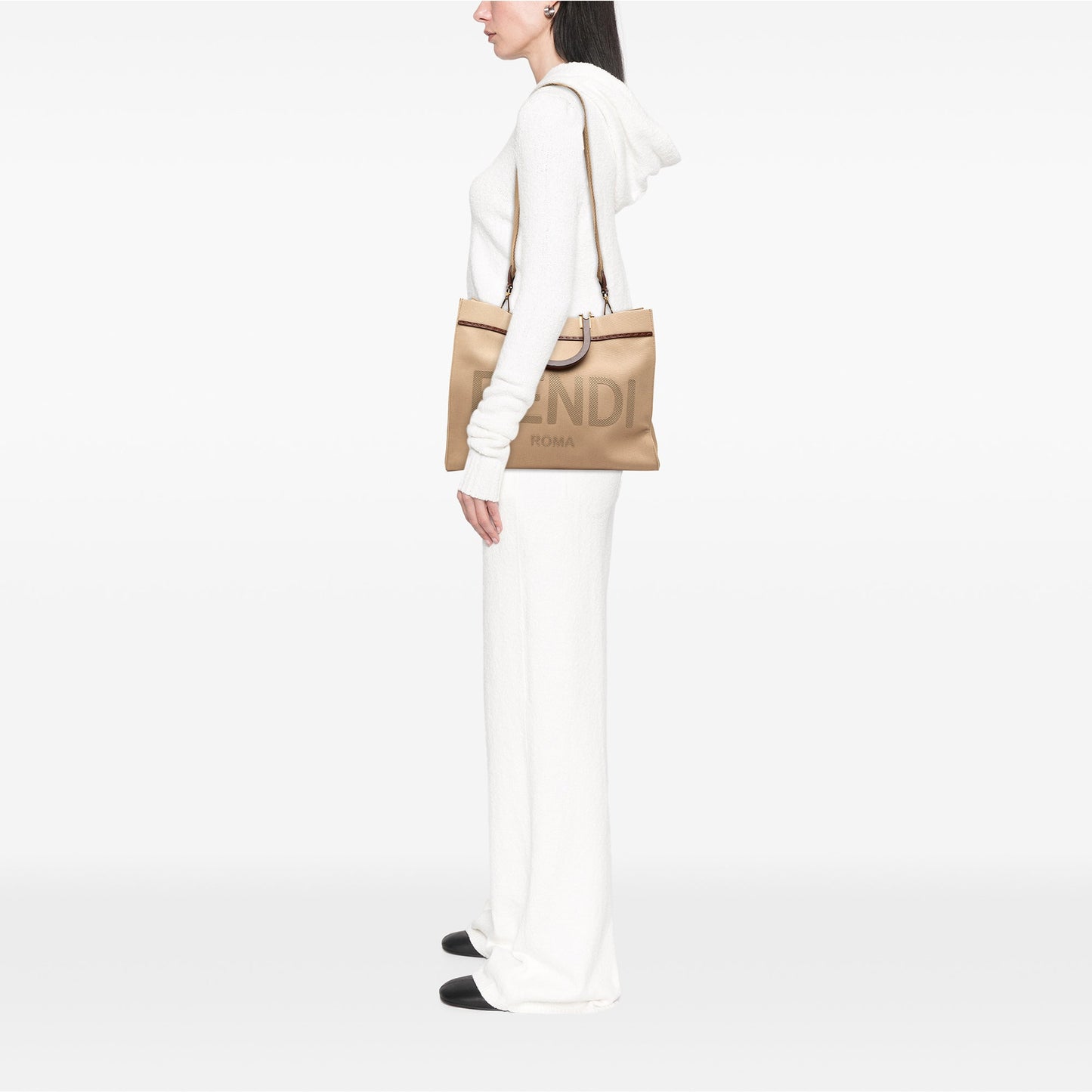 Fendi Medium Canvas Sunshine Shopper Tote