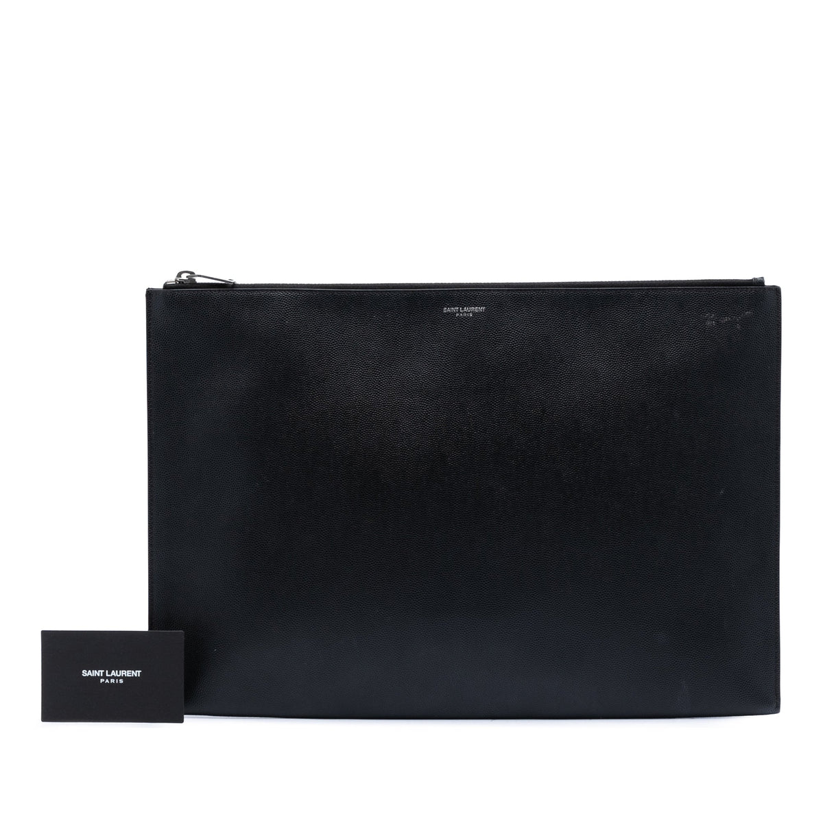 Saint Laurent Grain De Poudre Zip Document Holder