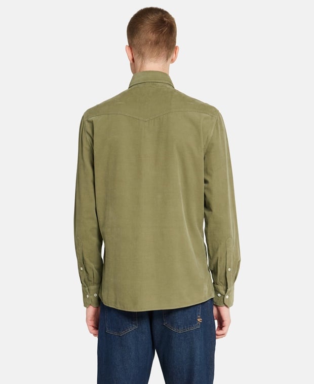 Brunello Cucinelli Corduroy shirt Moss