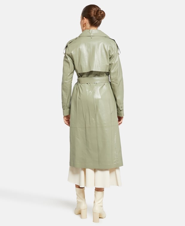 Mackage Leather trench coat Carmela