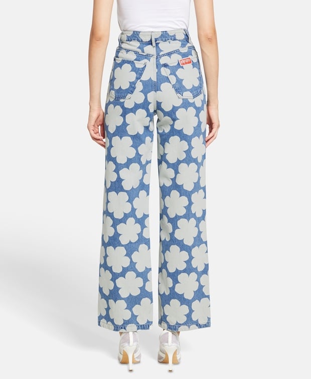 Kenzo Ayame Relaxed Fit Jeans Blue