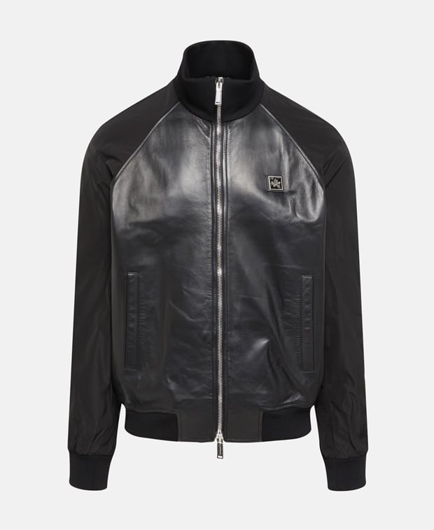 Leather blouson